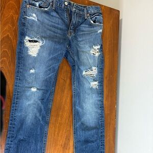 Levi's 511 Men's Distressed Straight Jeans in Blue